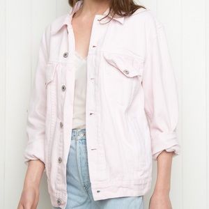 BNWOT PALE PINK BRANDY MELVILLE AMARA DENIM JACKET